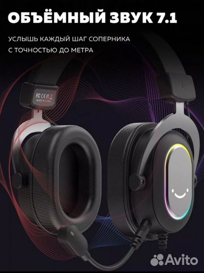 Игровые наушники с микрофоном Fifine H6