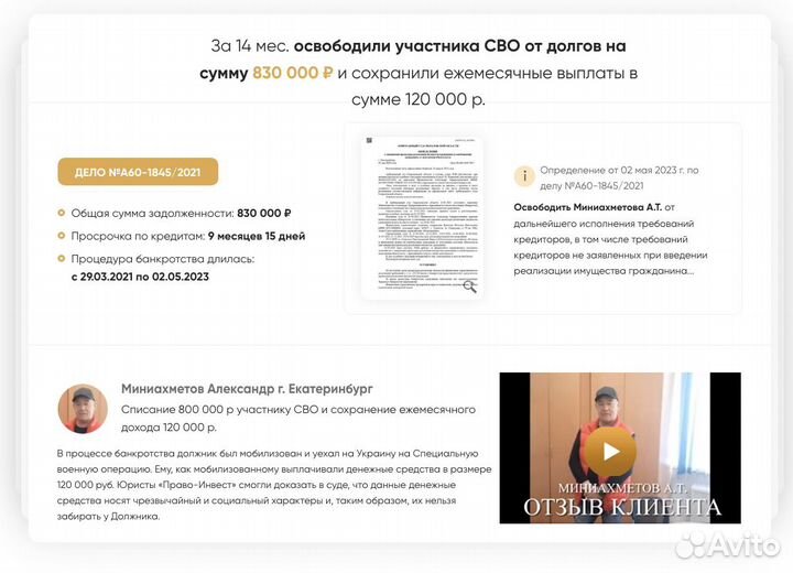 Экспертное банкротство граждан в Екатеринбурге