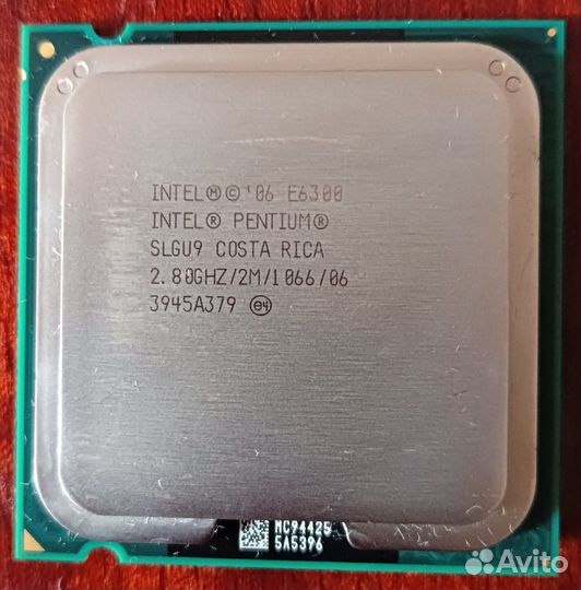 Процессор Intel Core 2 Duo E6300 2,8 Ггц LGA775