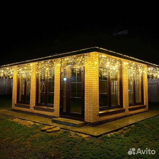 Гирлянда бахрома светодиодная