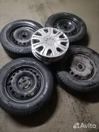 Колеса в сборе r15 зимние стояли на шкоде