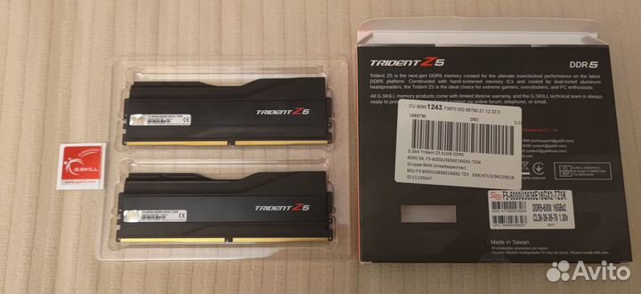 G.Skill Trident Z5 32GB DDR5 (2x16GB) 6000MHz CL36
