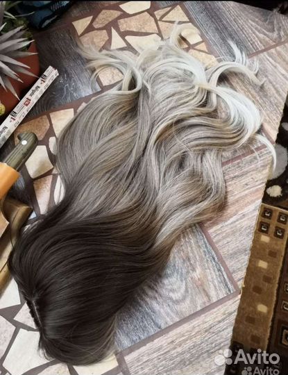 Парик омбре русый волнистый. Новый