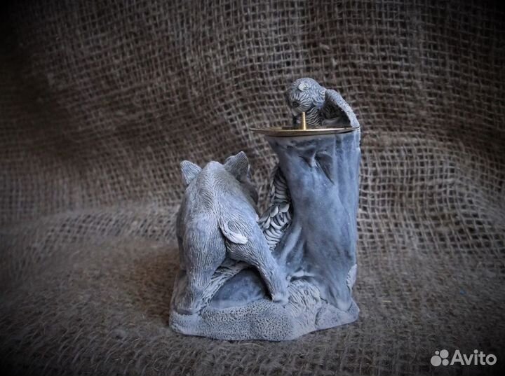 Подсвечник подарок охотнику статуэтка