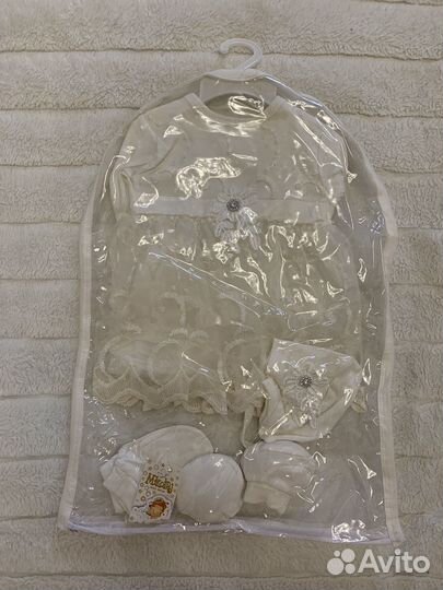 Комплект для новорожденной девочки, платье