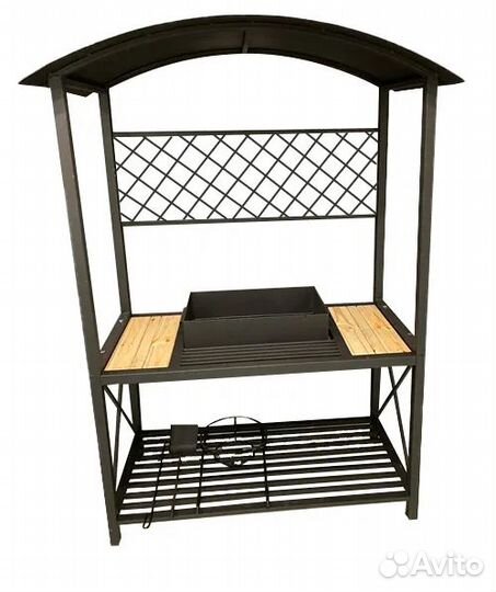 Мангал с крышей в стиле лофт