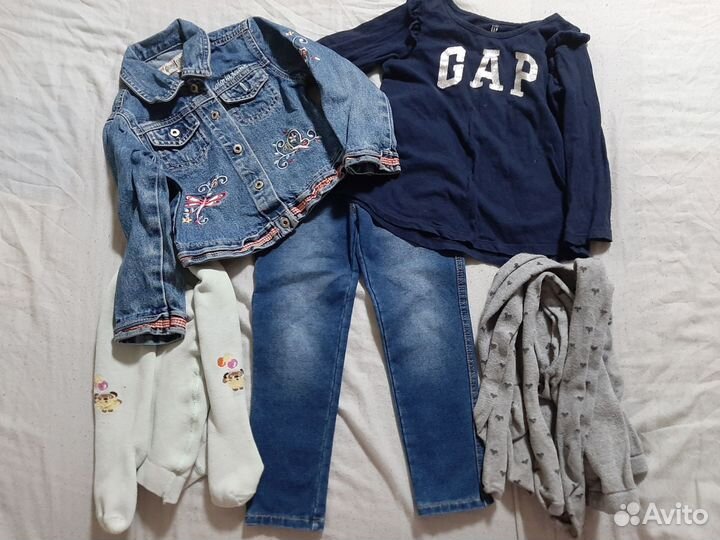 Большой пакет вещей на девочку 92-104