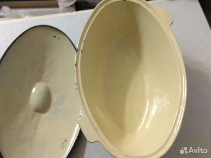 Гусятница чугунная СССР и утятница сплав