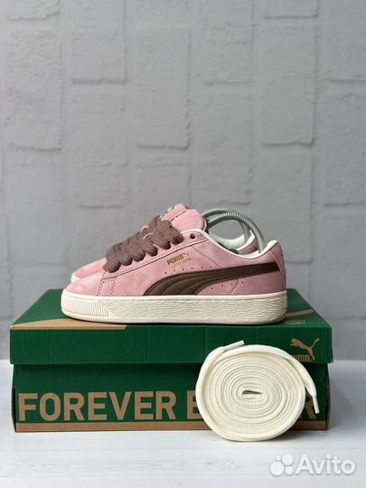 Кроссовки Puma Suede XL Pink & Brown Дутыши