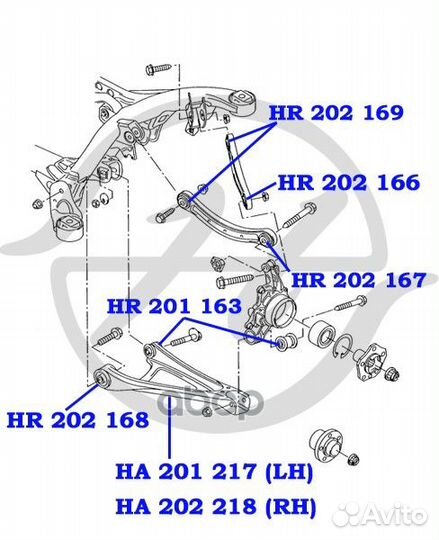 Сайленблок задней подвески HR201163 Hanse