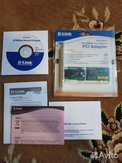 PCl адаптер d-link DFE-520TX