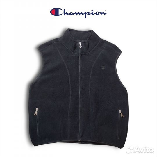Champion винтажный флисовый жилет оригинал