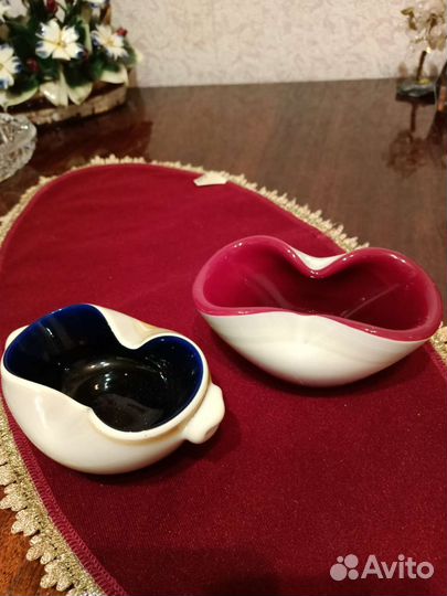 Пепельницы фарфор и хрусталь Чехия, стекло Италия