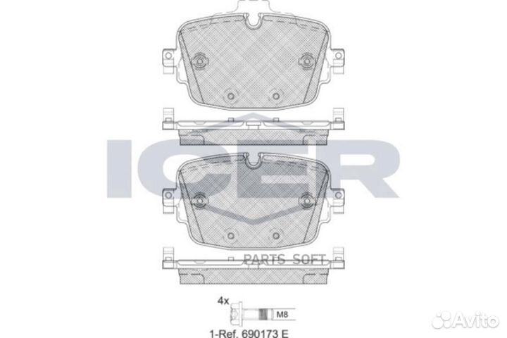 Icer 182341 182341 колодки дисковые задние керамич