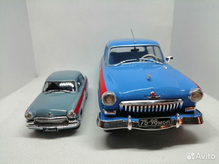 Модель газ-21И «Волга» «милиция» в масштабе 1:24