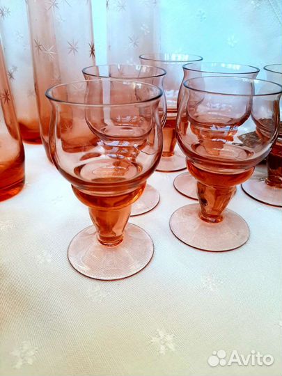 Набор посуды карамельное стекло СССР