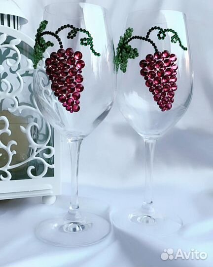 Бокалы с инкрустацией