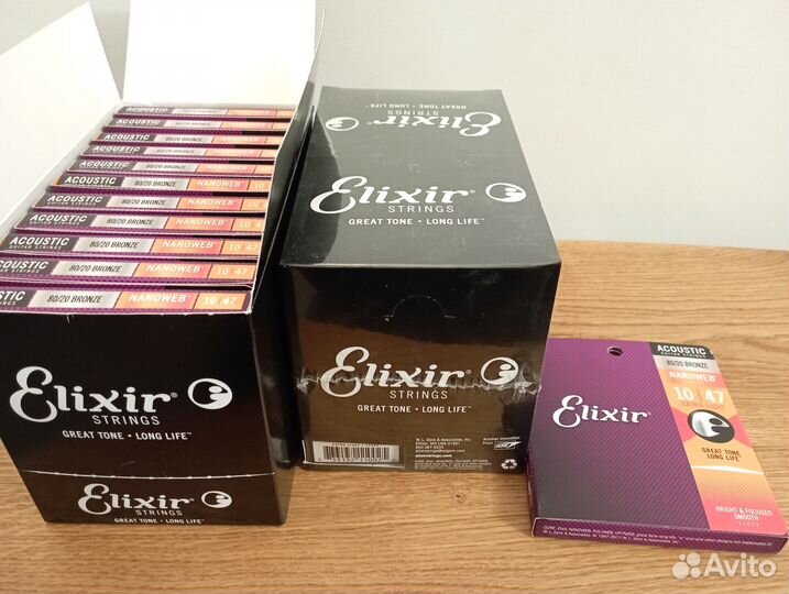 Новые струны для акустической гитары Elixir 10-47