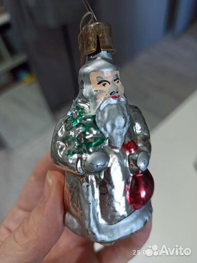 Винтажная ёлочная игрушка Дед мороз СССР