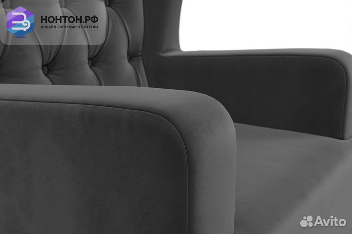 Кресло Джон Люкс велюр серый