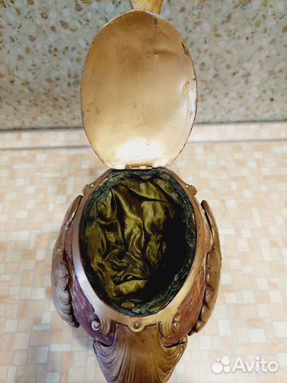 Антикварные бронзовые скульптуры Птицы шкатулки