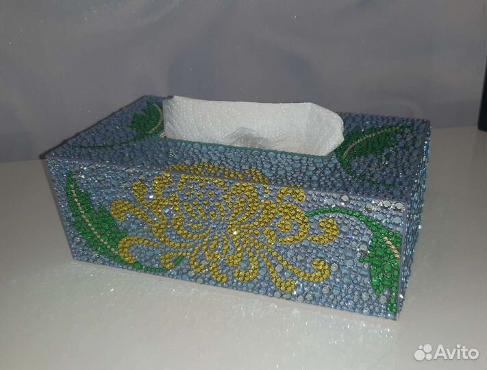 Салфетница интерьерная с алмазной вышивкой