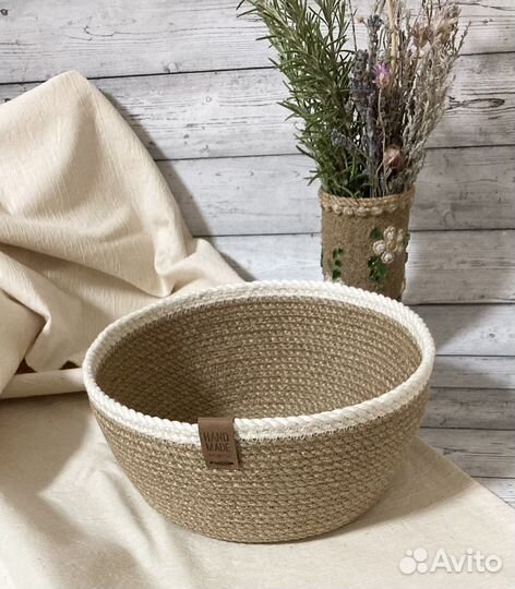 Корзинка из джута