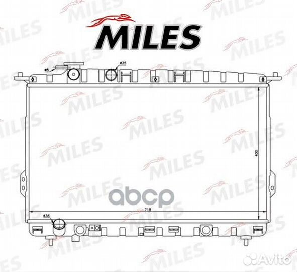Радиатор miles hyundai sonata EF/magentis/optim
