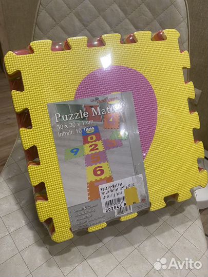 Детский коврик-пазл новый
