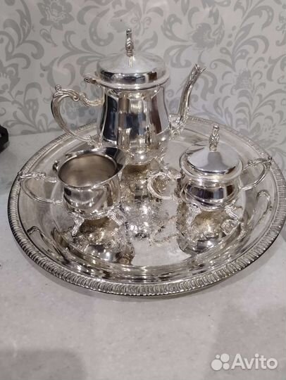 Кофейный набор с серебрением
