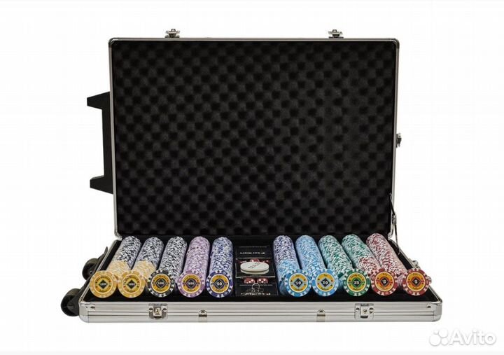 Набор для покера 1000 фишек новый