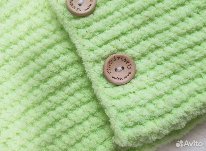 Плюшевый вязаный костюм ручная работа