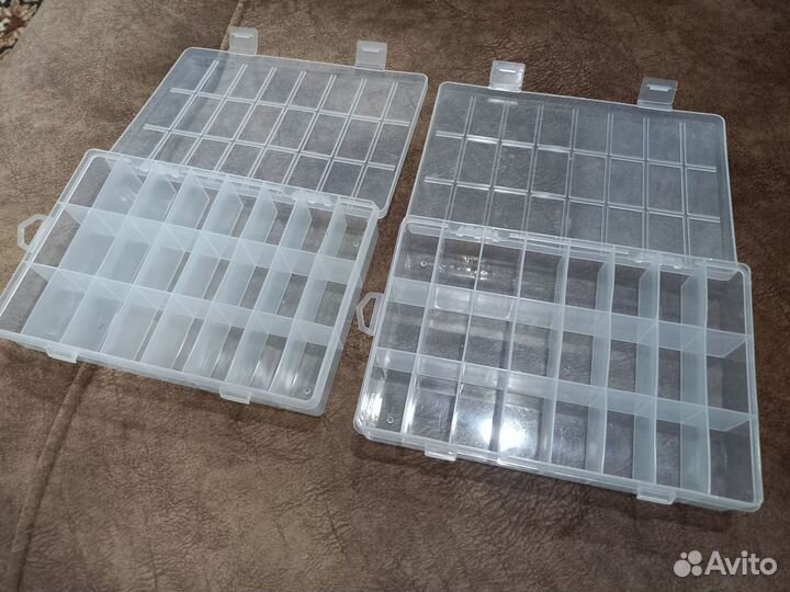 Контейнер 2шт для рукоделия мелочей органайзер