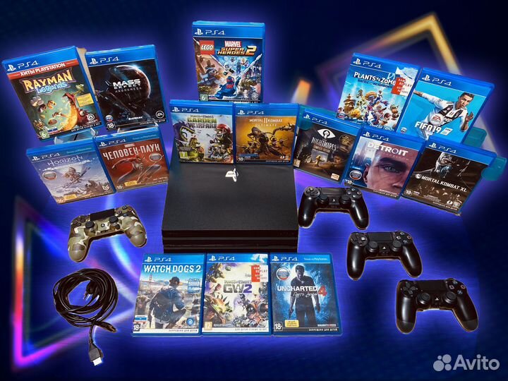 Игровая приставка PS4 PRO 1TB (CUH-7216B)