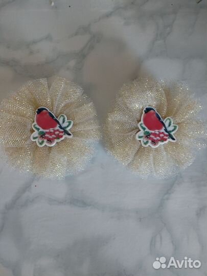 Бантики ручной работы новогодние