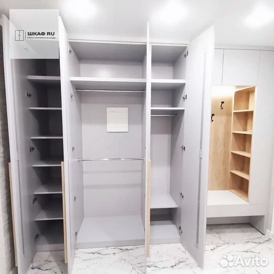 Шкаф распашной с фрезеровкой