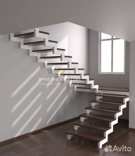 Металлический Каркас Межэтажной Лестницы на Дачу