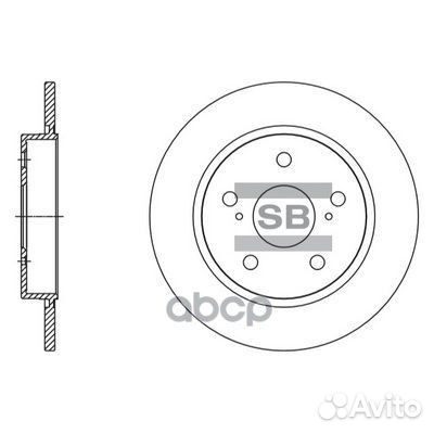 Торм.диск зад.270x10 5 отв. SD4615 Sangsin brake