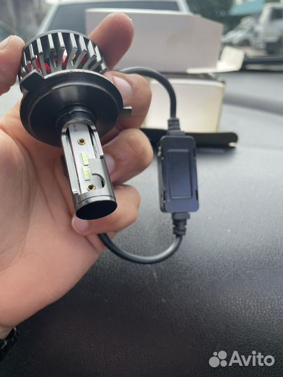 Лампа для фары с вентилятором LED синий свет