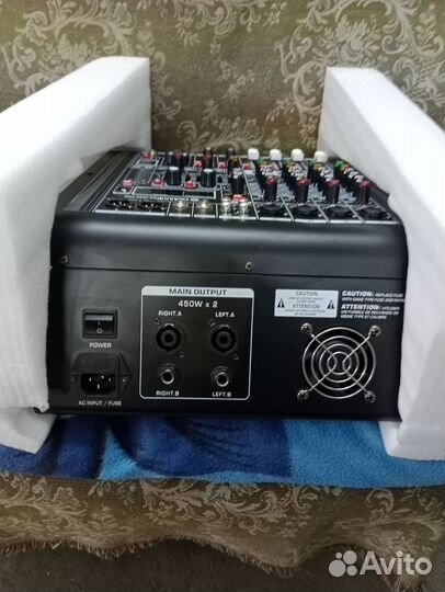 Микшерный пульт с усилителем 2/450вт ямаха новый