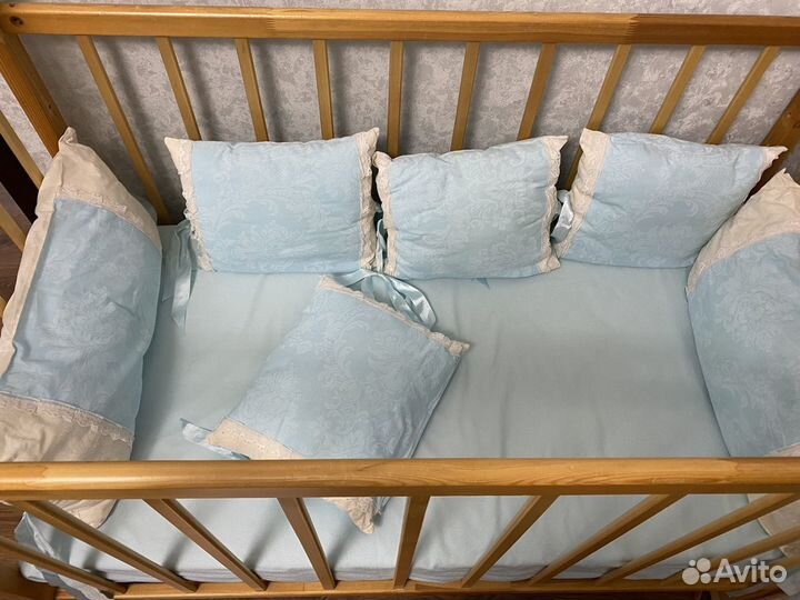 Детская кроватка с ортоп.матрасом и бортиками