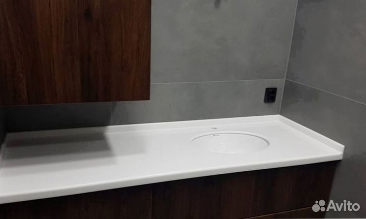 Столешница для ванной из искуственного камня