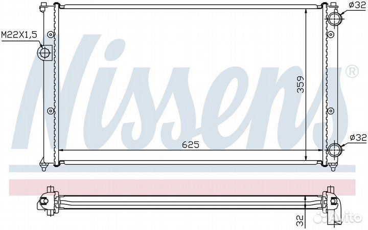 Радиатор охлаждения двс seat cordoba (1993) 1.9 /S