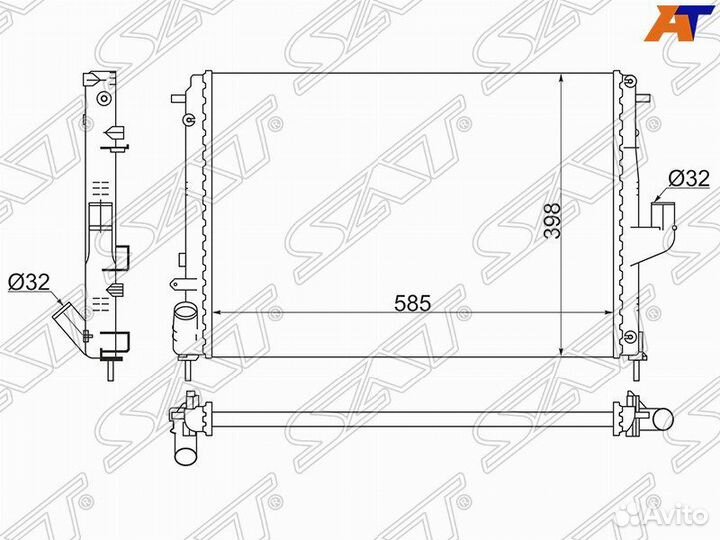 Радиатор охлаждения Renault Duster