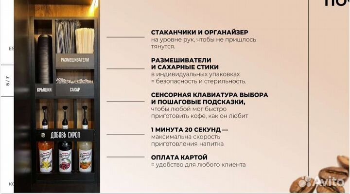 Аренда места под кофейный аппарат