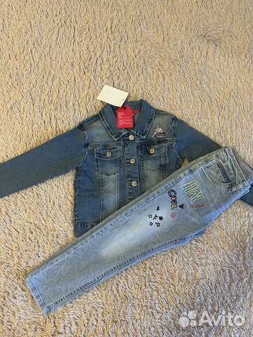 Джинсовая куртка и джинсы 116