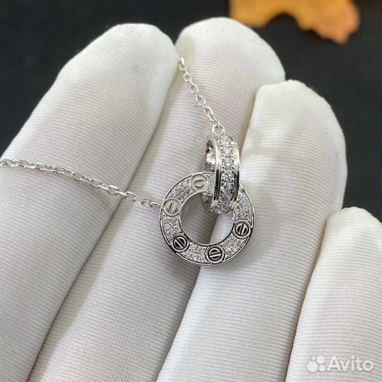 Золотое ожерелье Cartier с бриллиантами 0,2ct