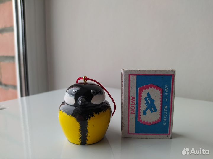 Синица статуэтка игрушка новогодняя