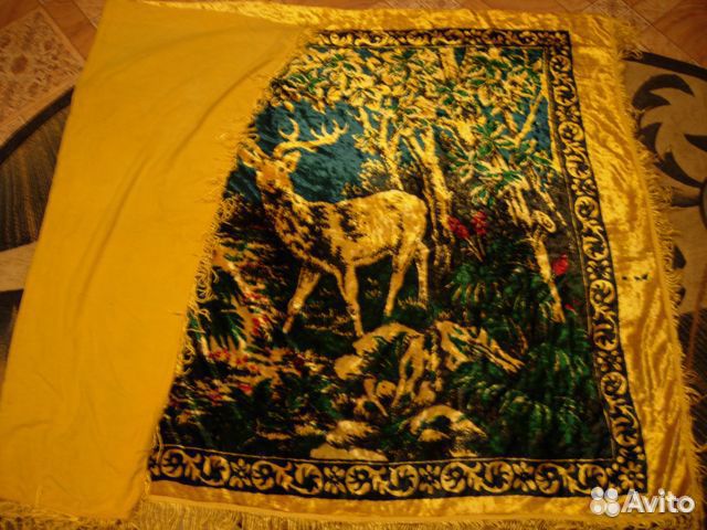 Ковры, скатерти плюшевые с бахромой СССР