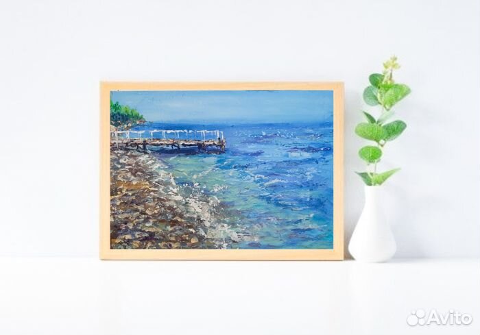 Картина пирс причал Морской пейзаж Картина пляж